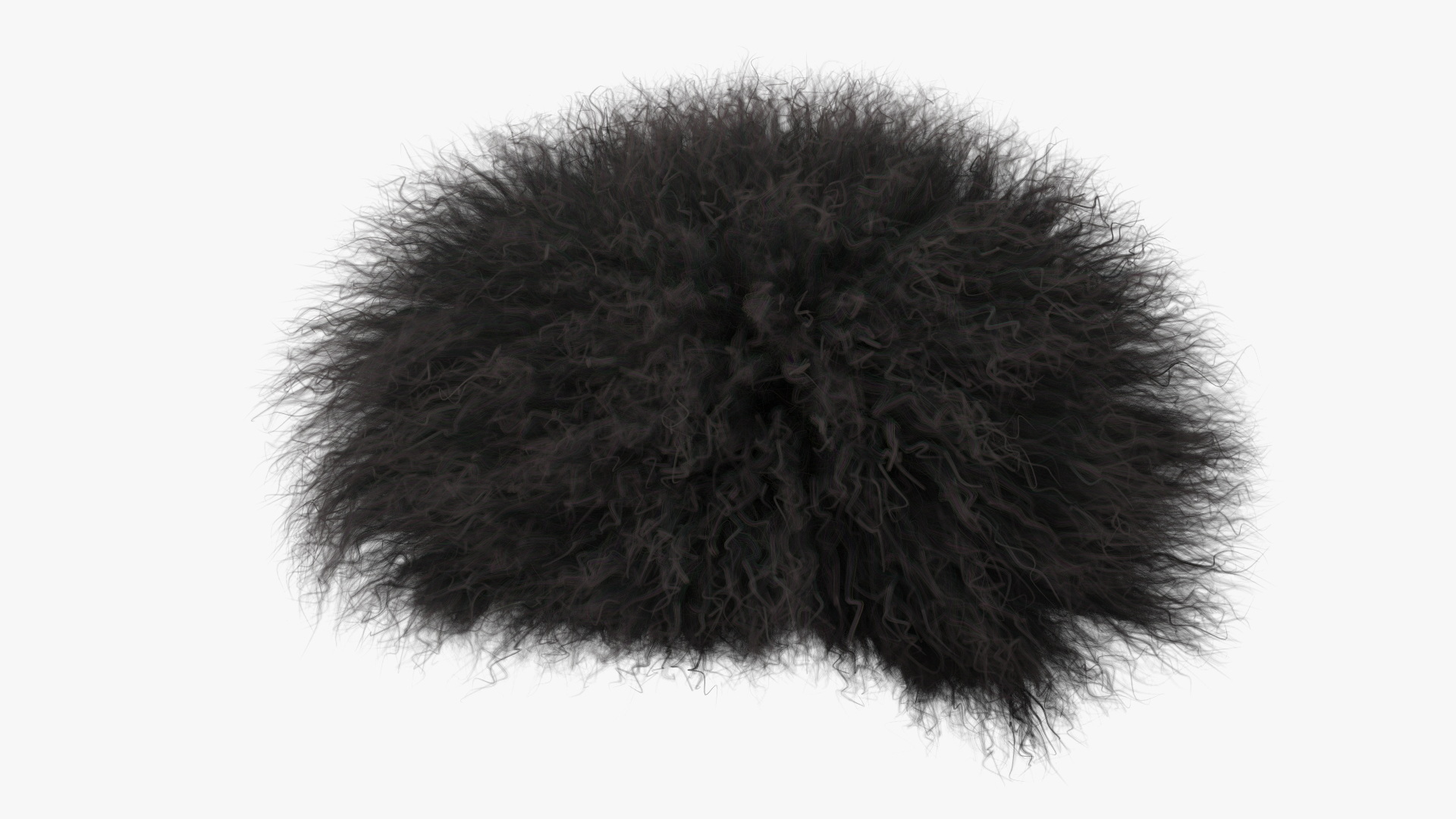 3D Caucasian Papakha Hat Black Fur