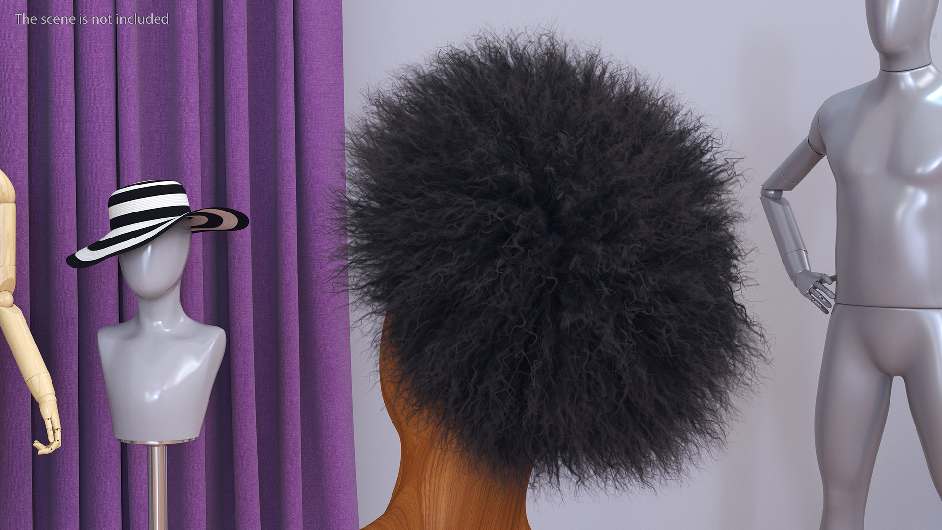 3D Caucasian Papakha Hat Black Fur