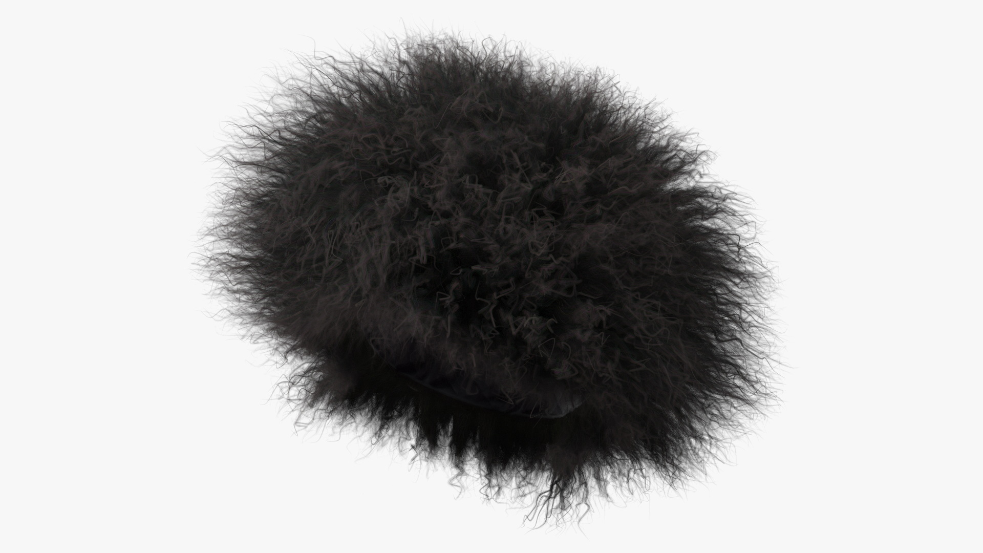 3D Caucasian Papakha Hat Black Fur