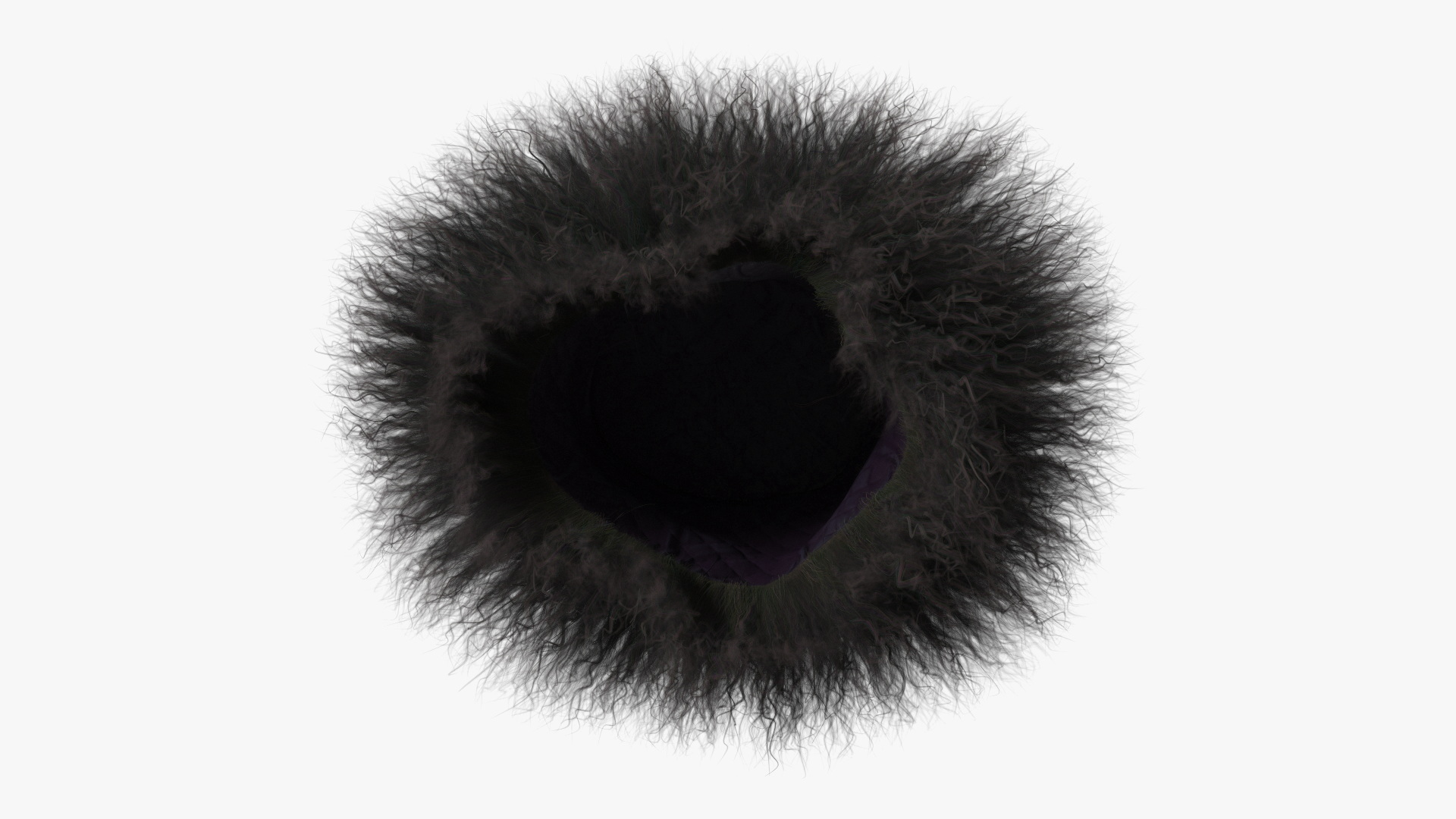 3D Caucasian Papakha Hat Black Fur