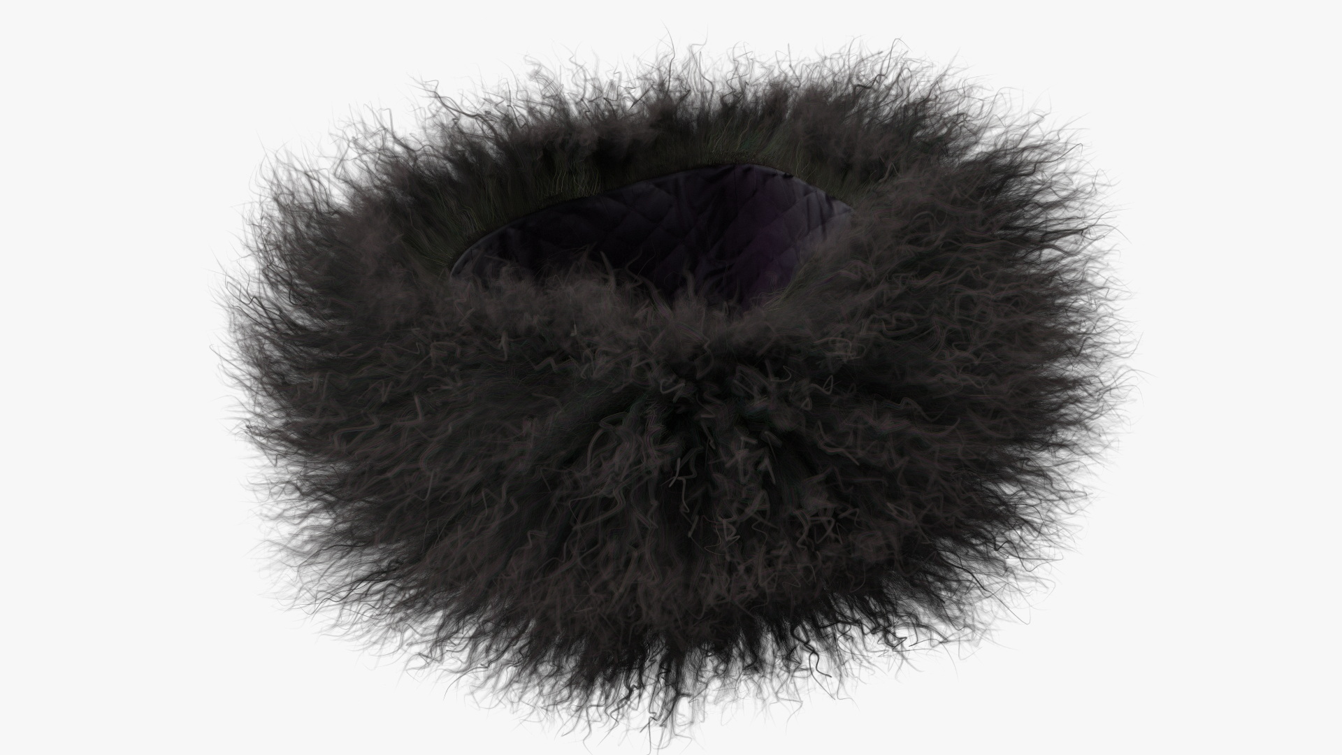 3D Caucasian Papakha Hat Black Fur