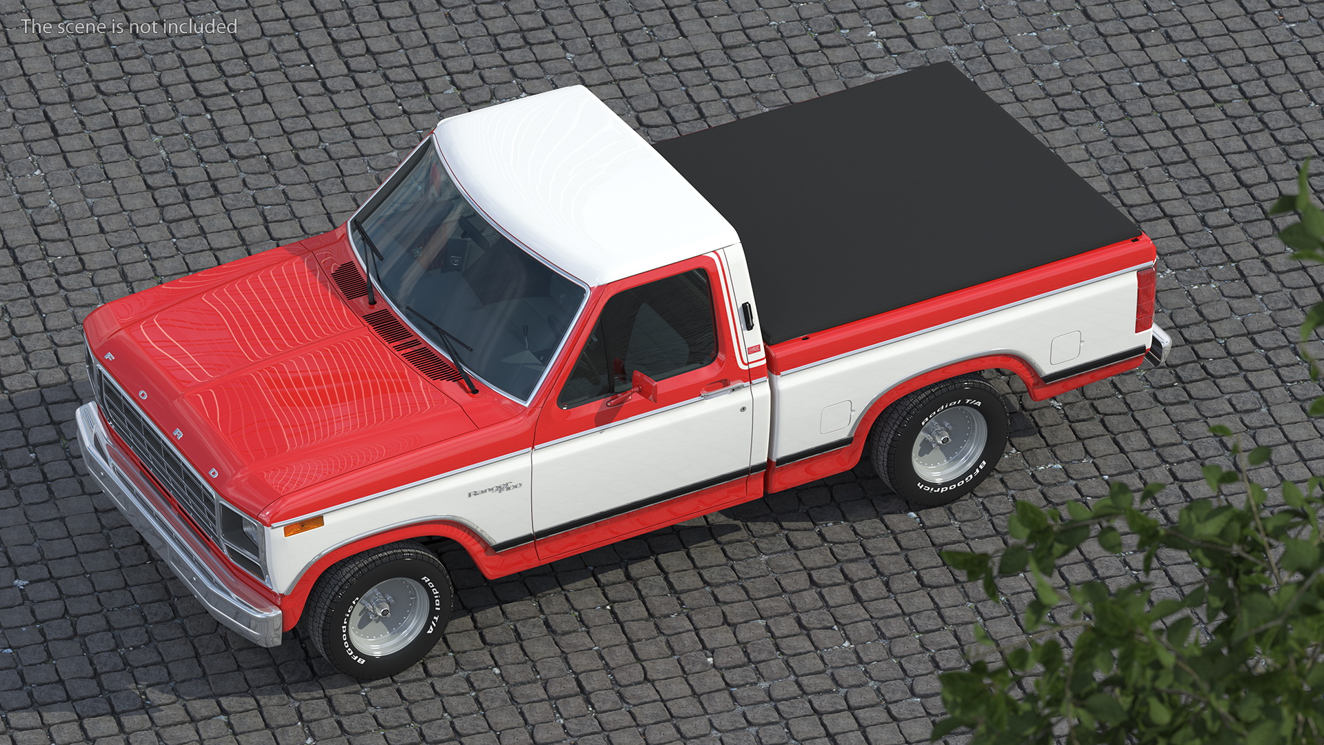 Ford F Series Ranger 1980 Pickup Truck Red Rigged 3D model