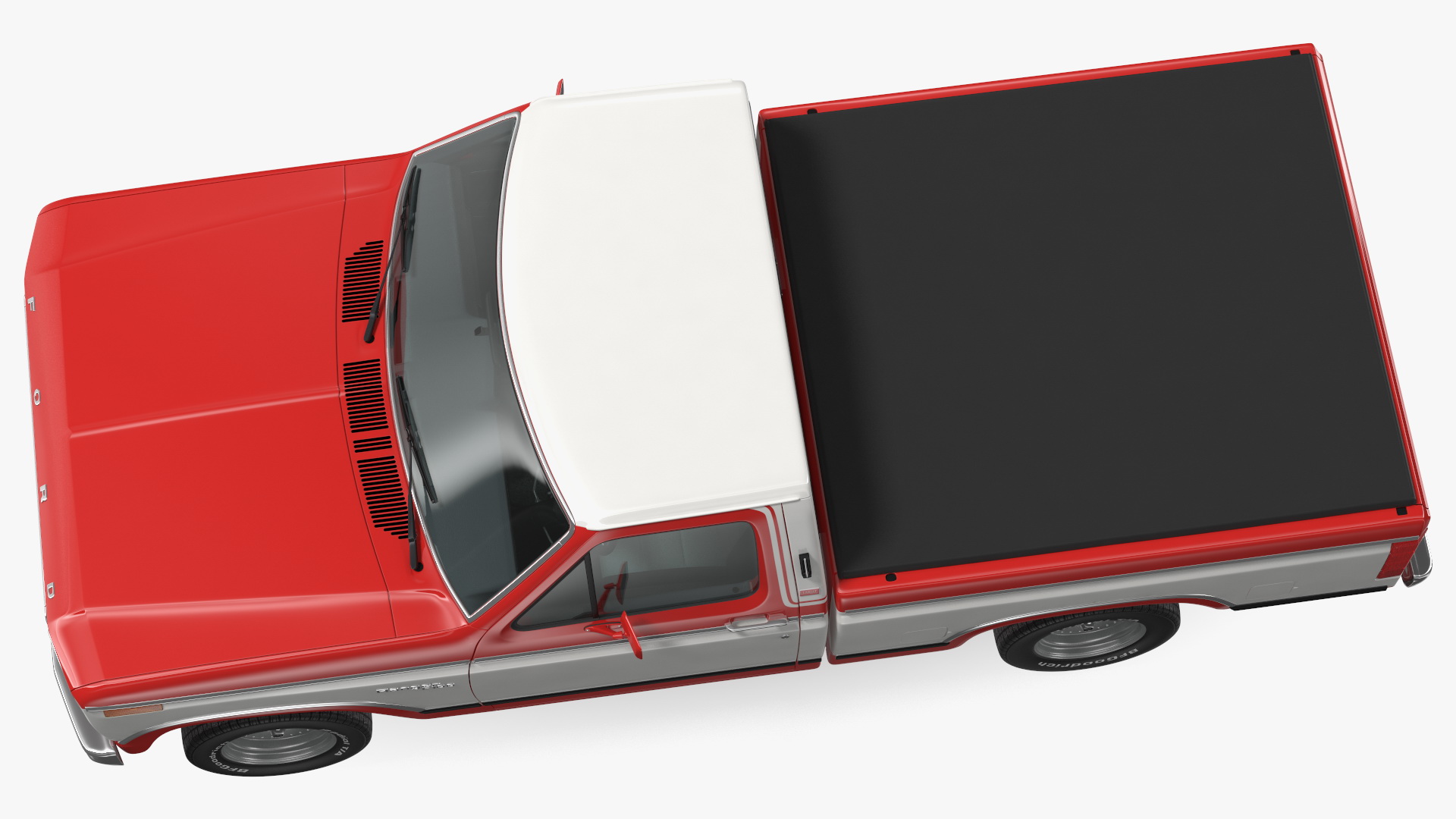 Ford F Series Ranger 1980 Pickup Truck Red Rigged 3D model