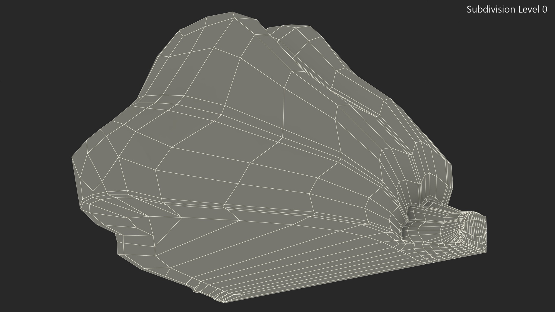 3D Quarter of Orange Color Bush Pumpkin