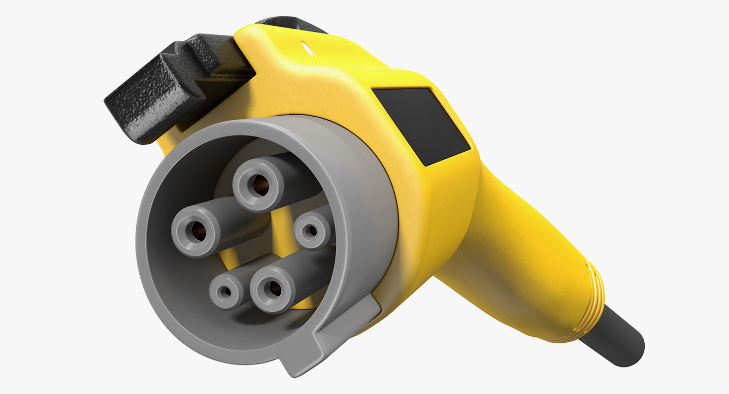 3D EV Charging Plug Socket model