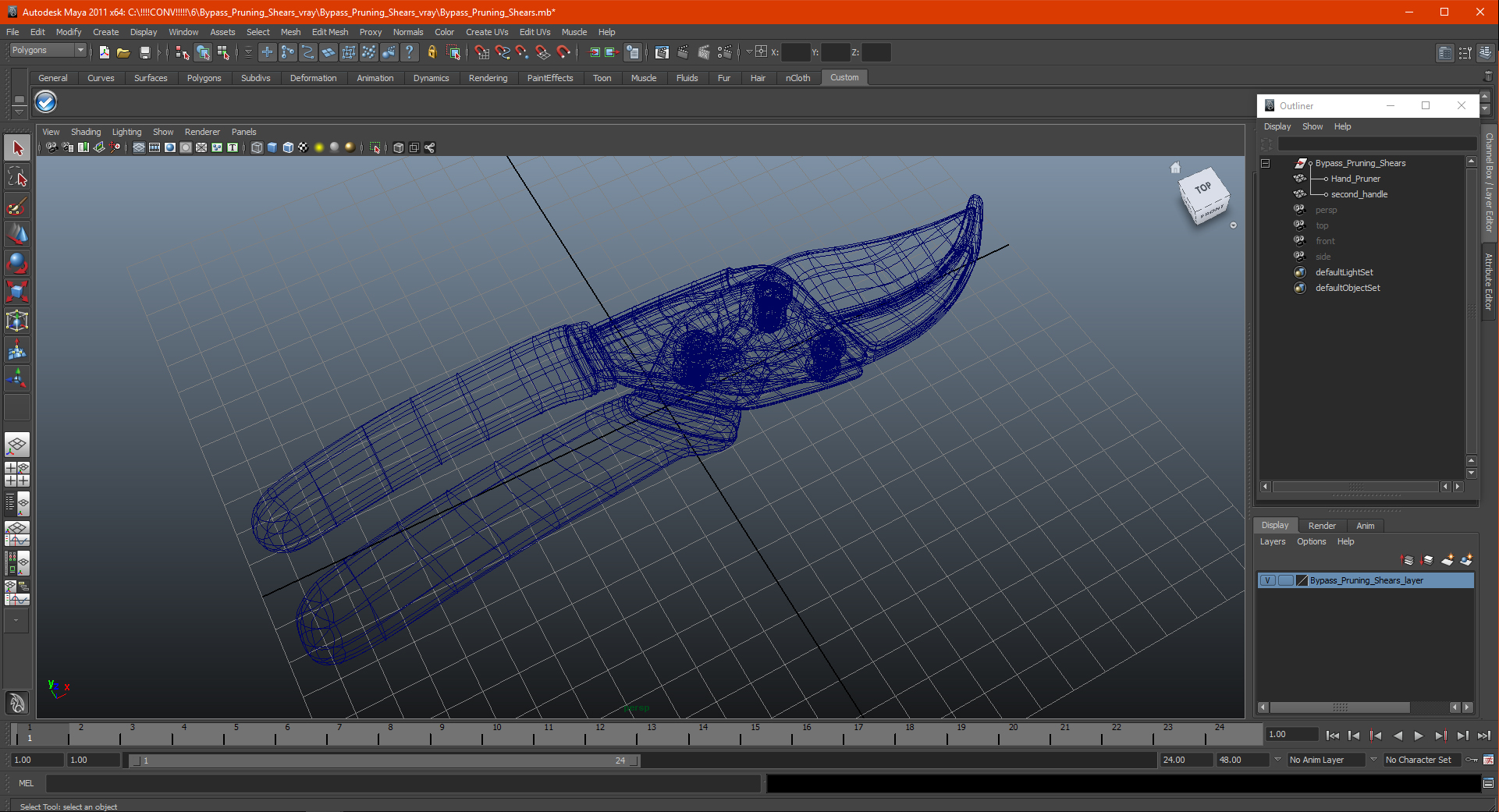 3D Bypass Pruning Shears