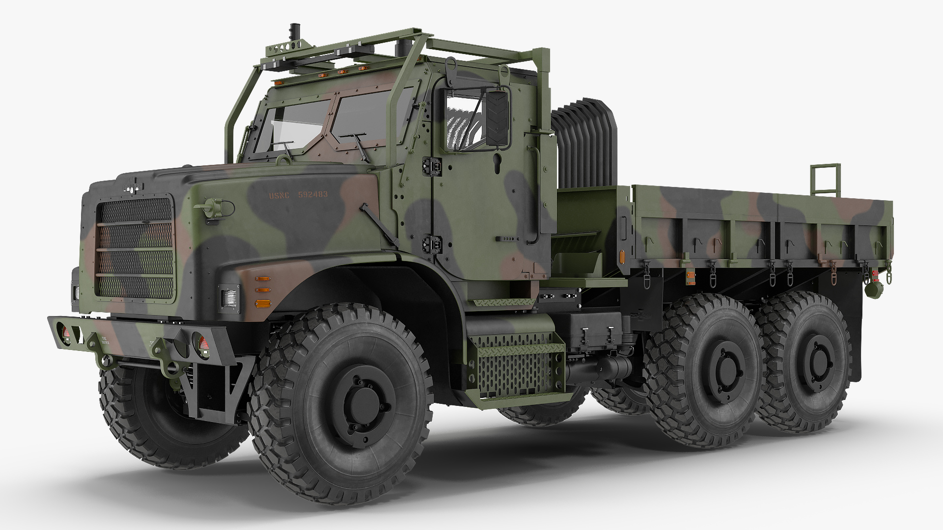 3D OshKosh MTVR MK23 6x6 Cargo Truck model