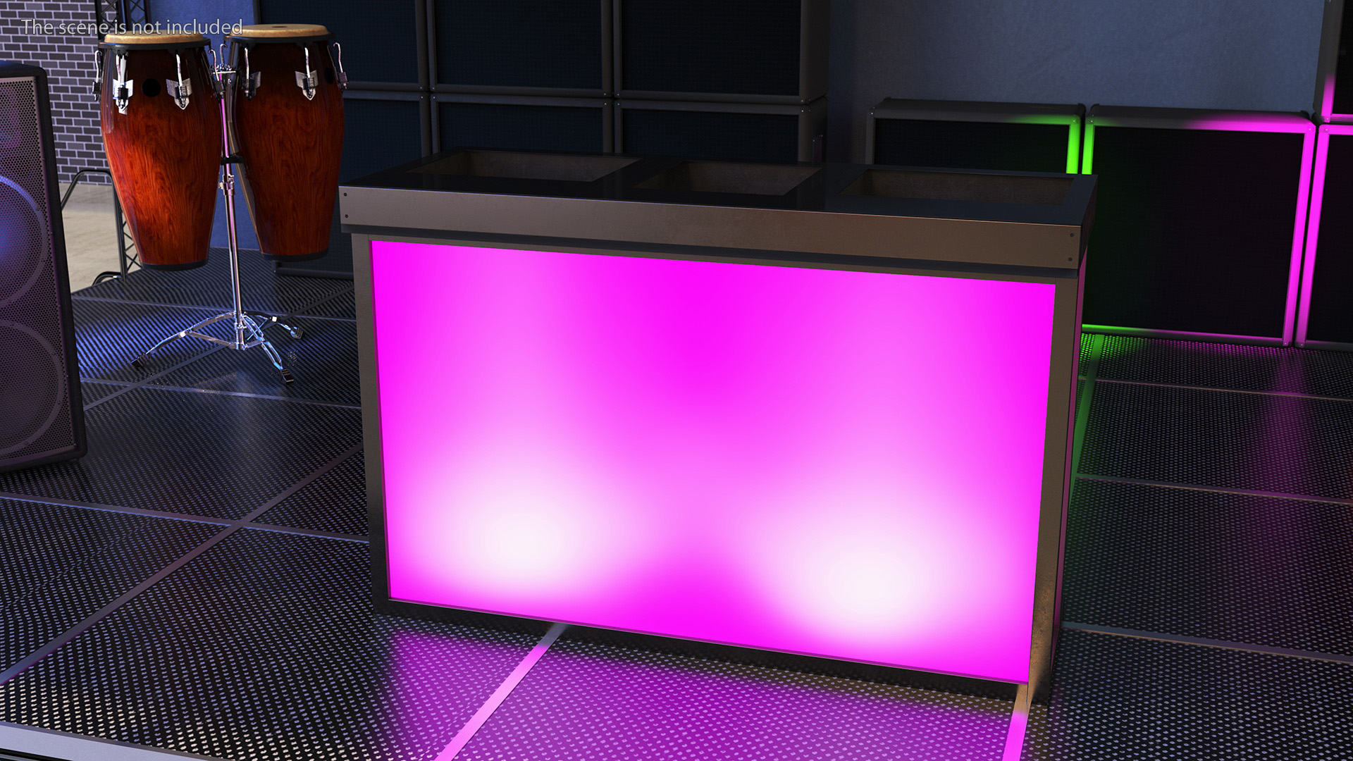 DJ Stand with Purple Lighting 3D model