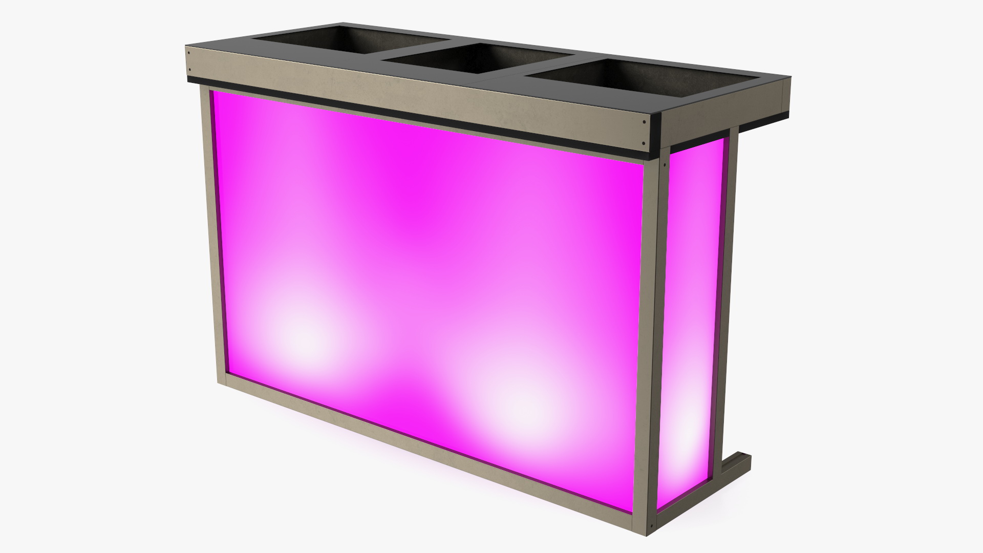 DJ Stand with Purple Lighting 3D model