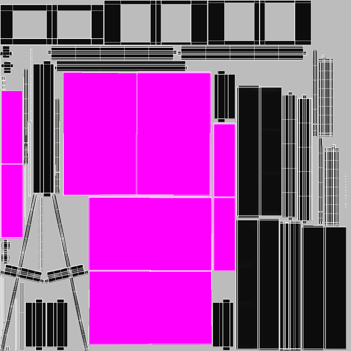 DJ Stand with Purple Lighting 3D model
