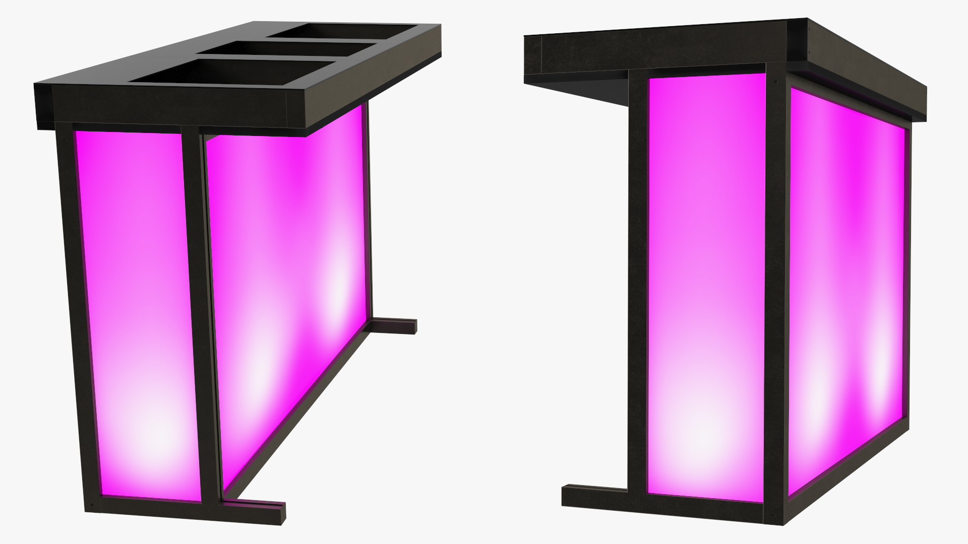 DJ Stand with Purple Lighting 3D model