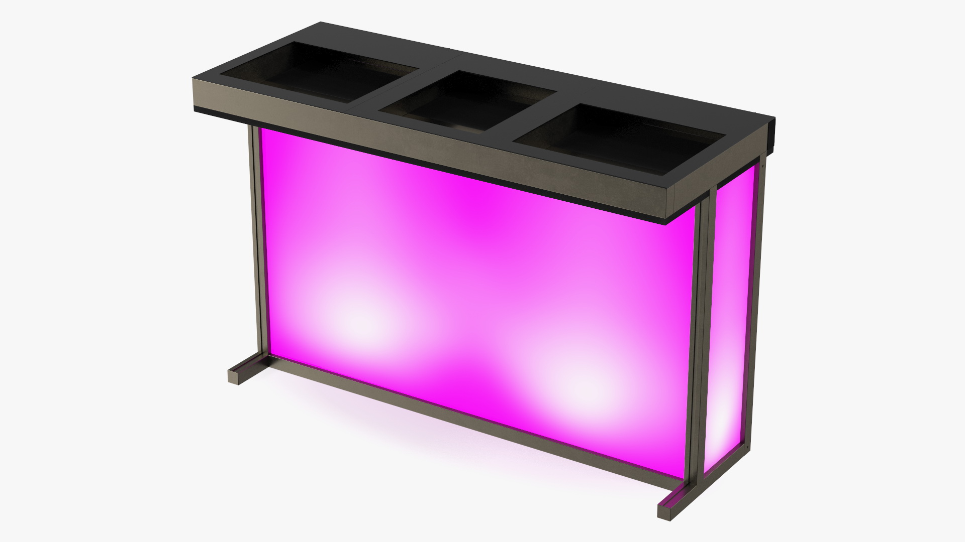 DJ Stand with Purple Lighting 3D model