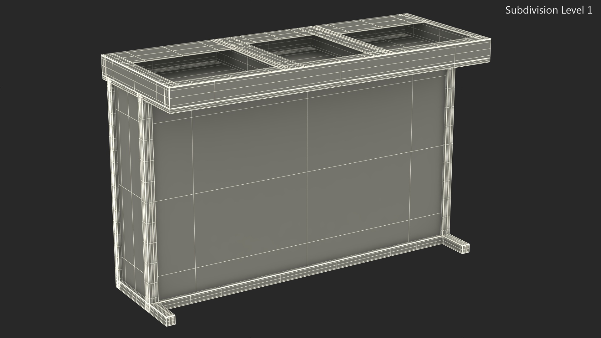 DJ Stand with Purple Lighting 3D model