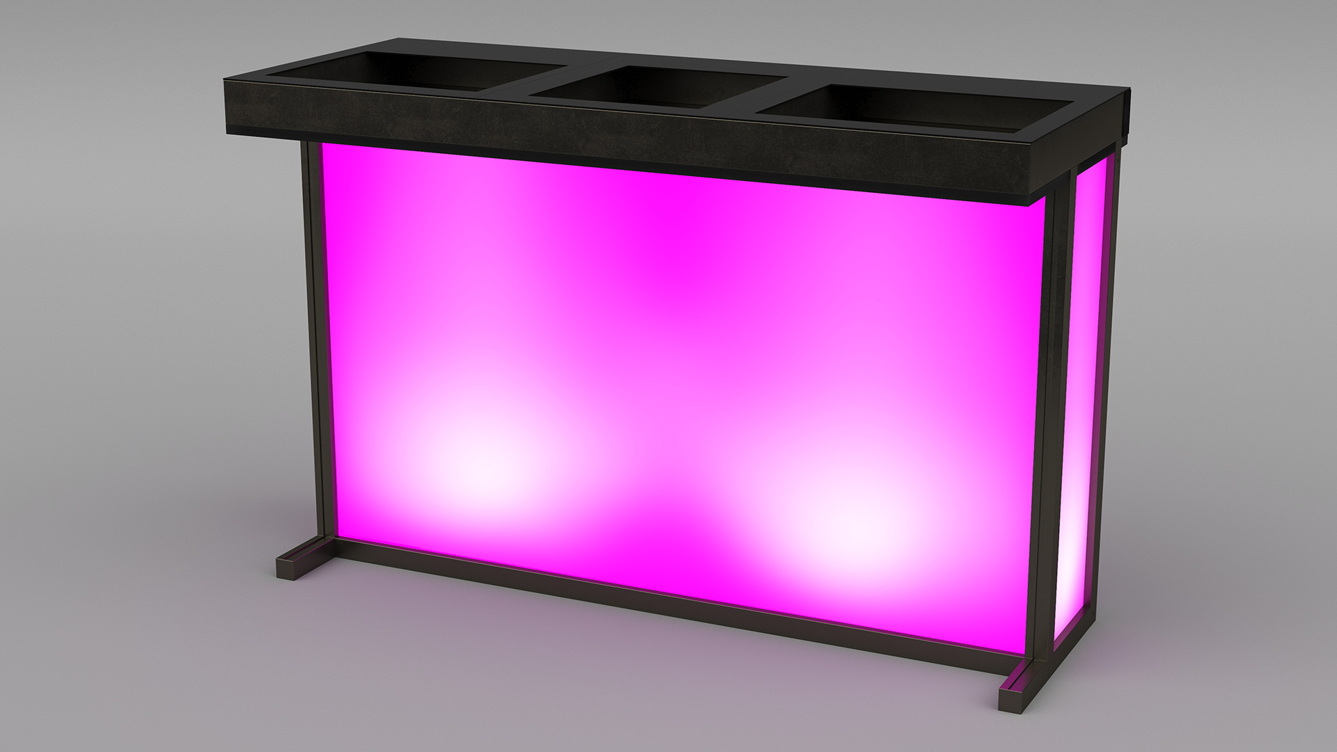 DJ Stand with Purple Lighting 3D model