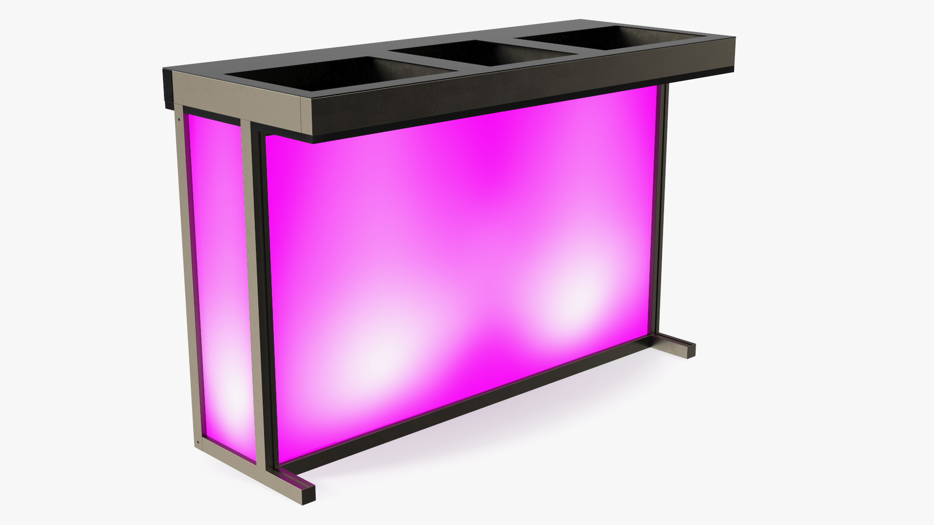 DJ Stand with Purple Lighting 3D model