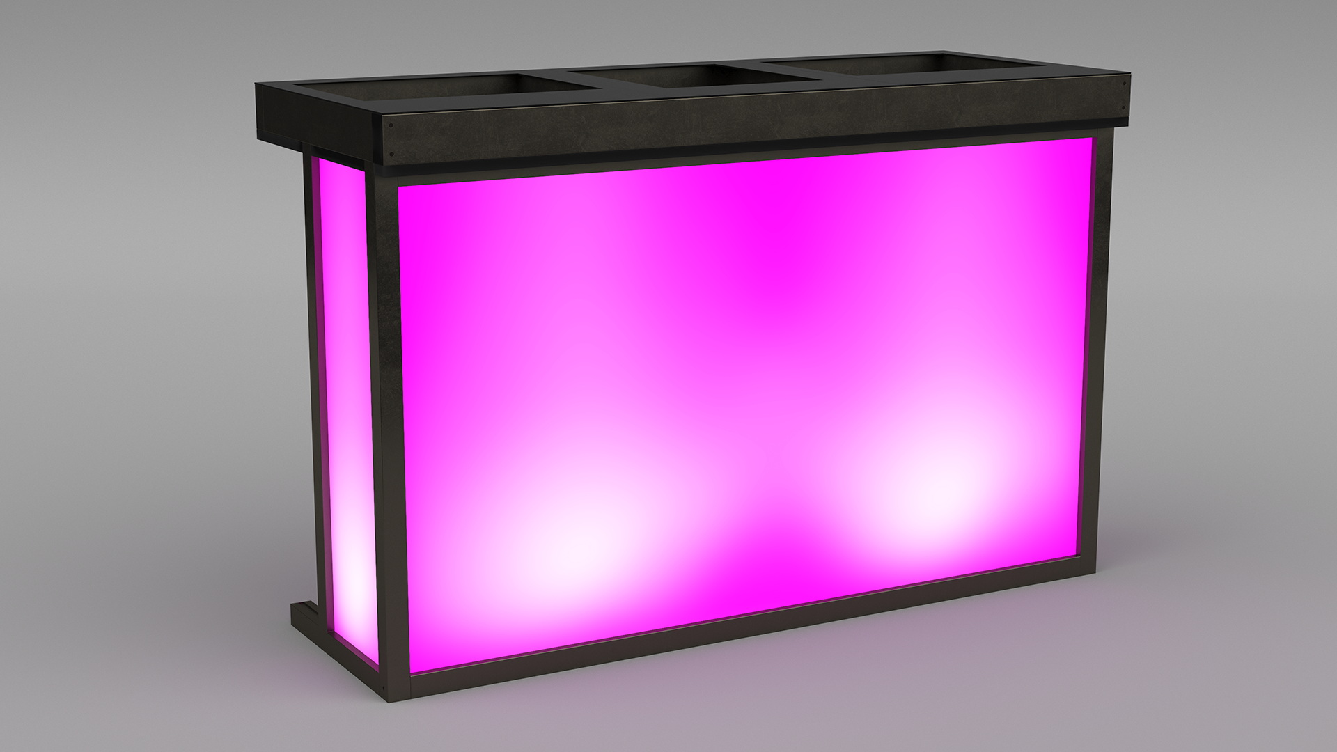 DJ Stand with Purple Lighting 3D model