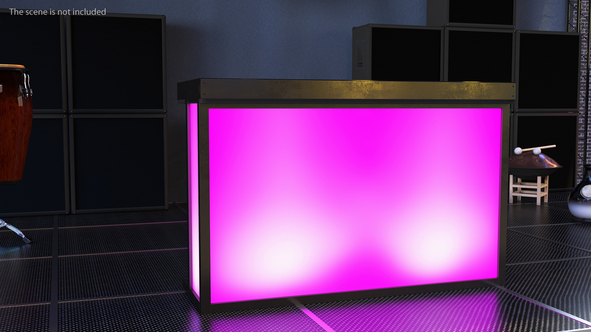 DJ Stand with Purple Lighting 3D model