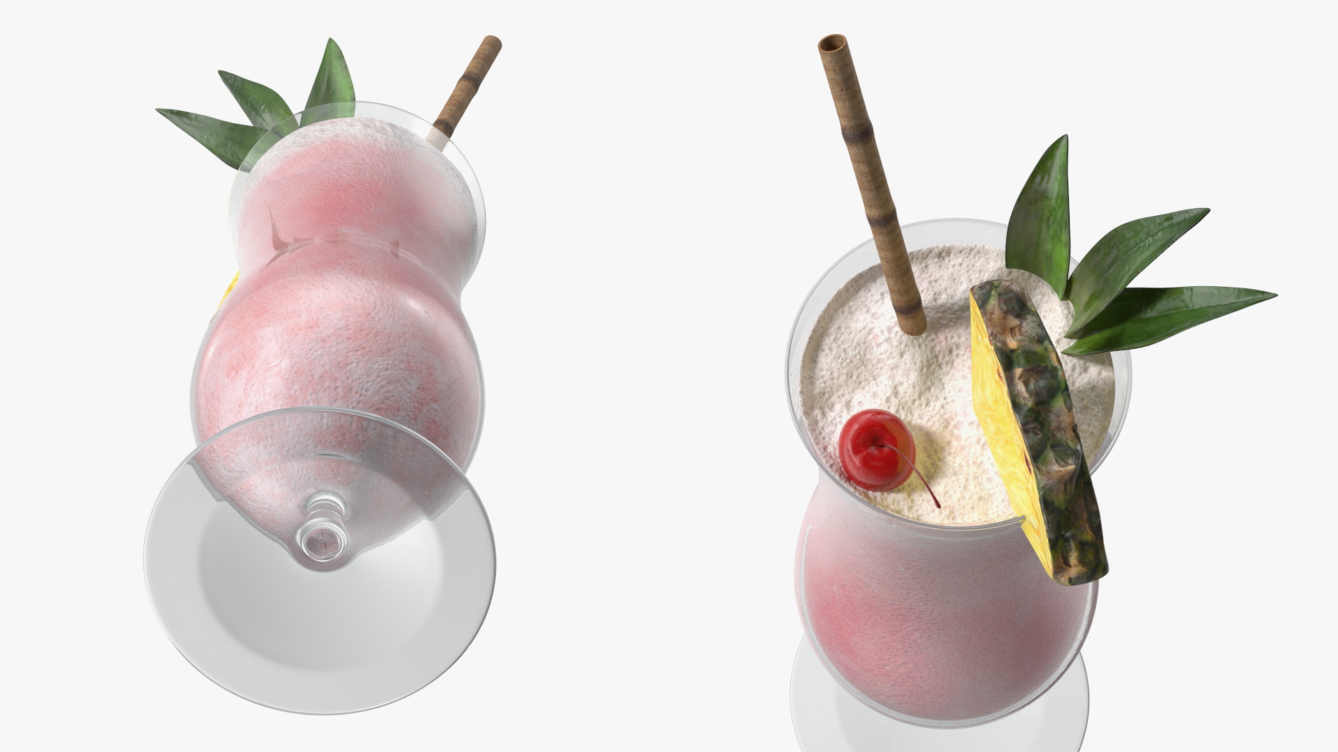 3D Beach Cocktail Red model