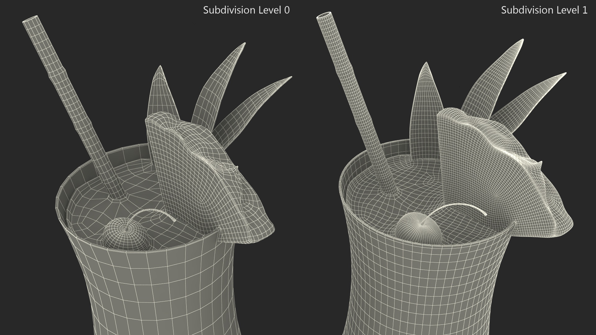 3D Beach Cocktail Red model