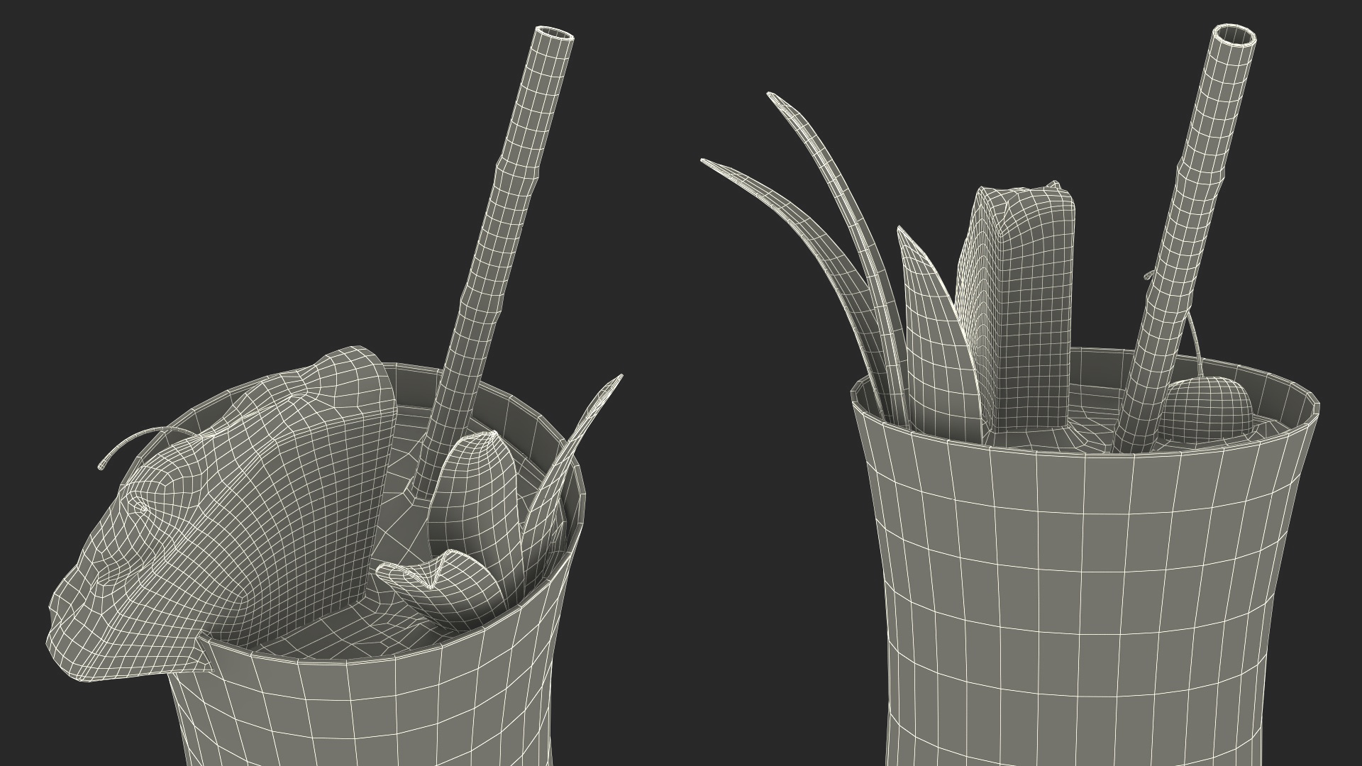 3D Beach Cocktail Red model