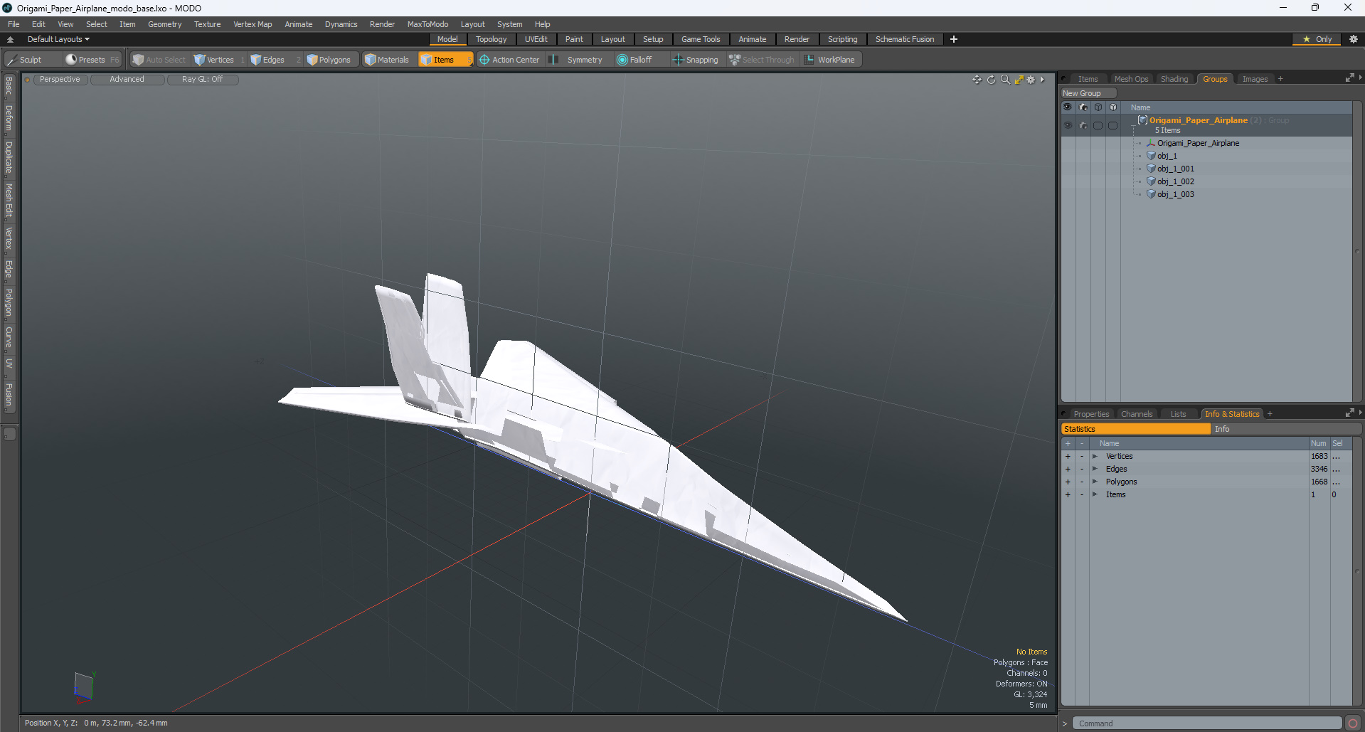 Origami Paper Airplane 3D