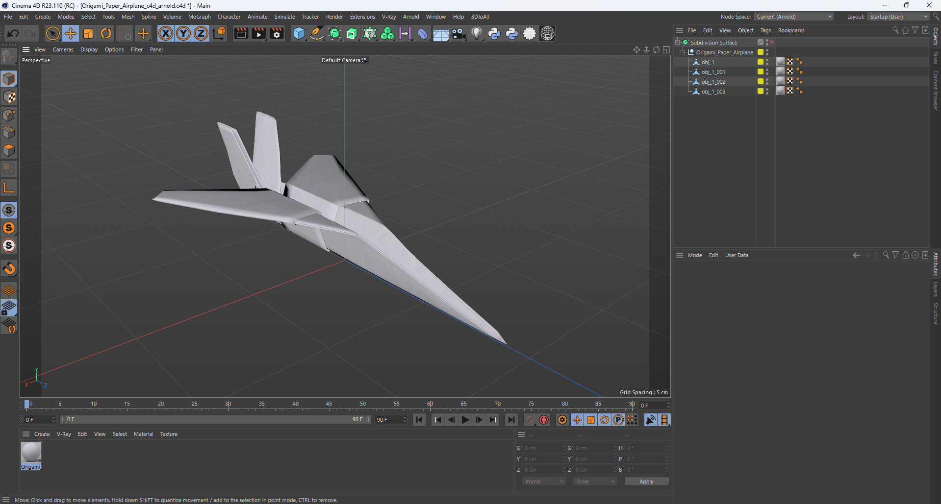 Origami Paper Airplane 3D