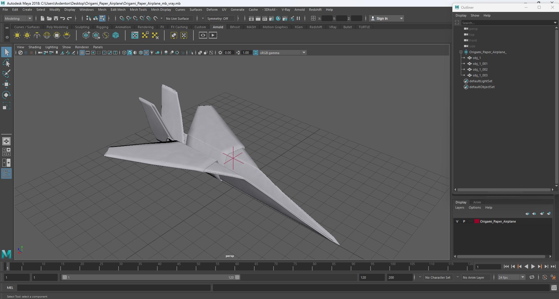 Origami Paper Airplane 3D