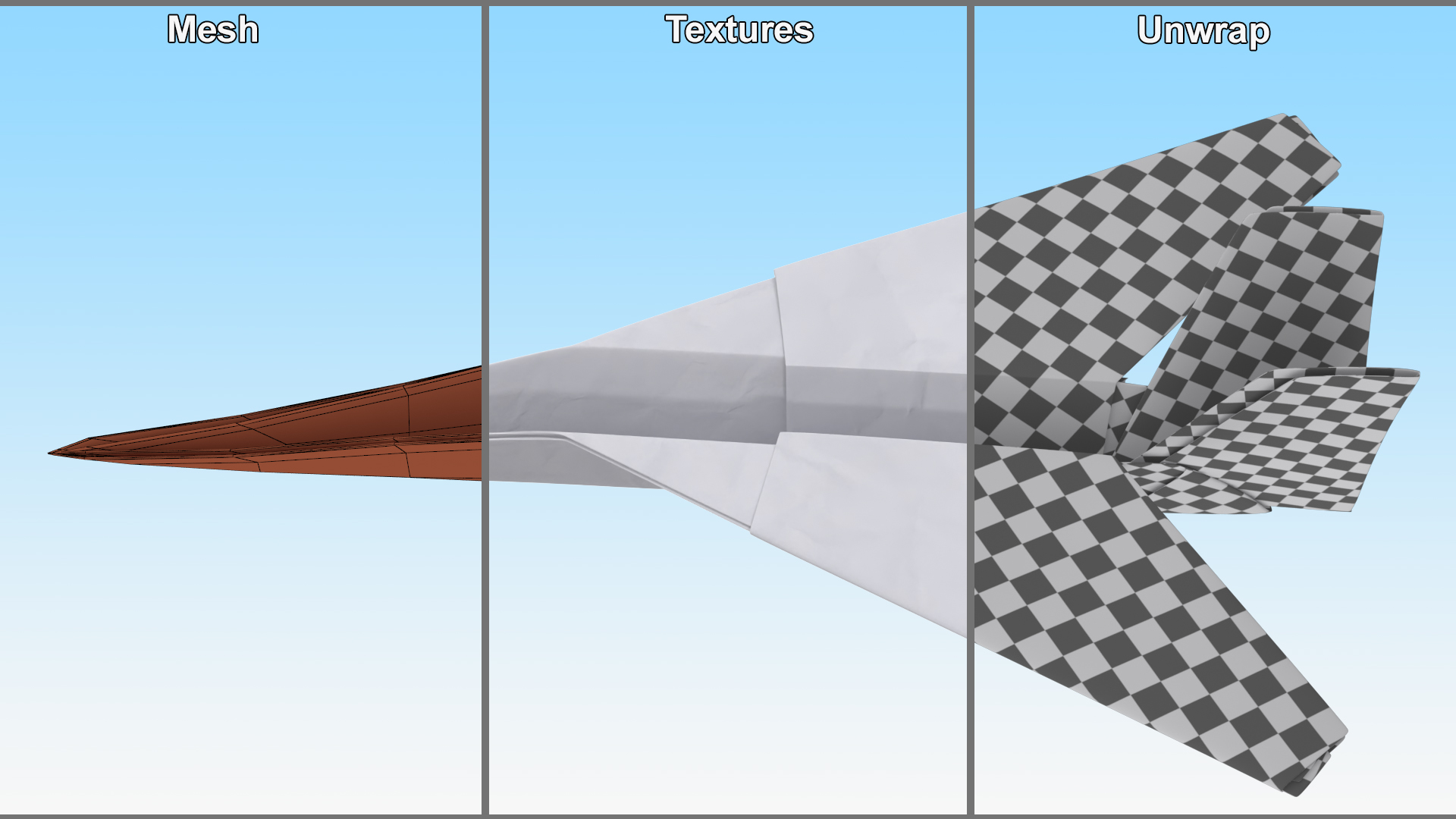 Origami Paper Airplane 3D