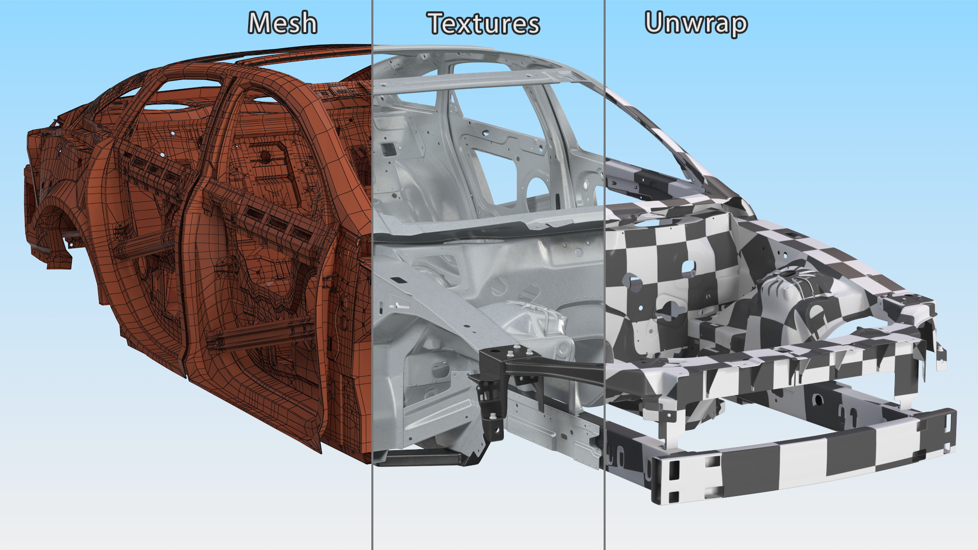 3D Sedan Frame Structure