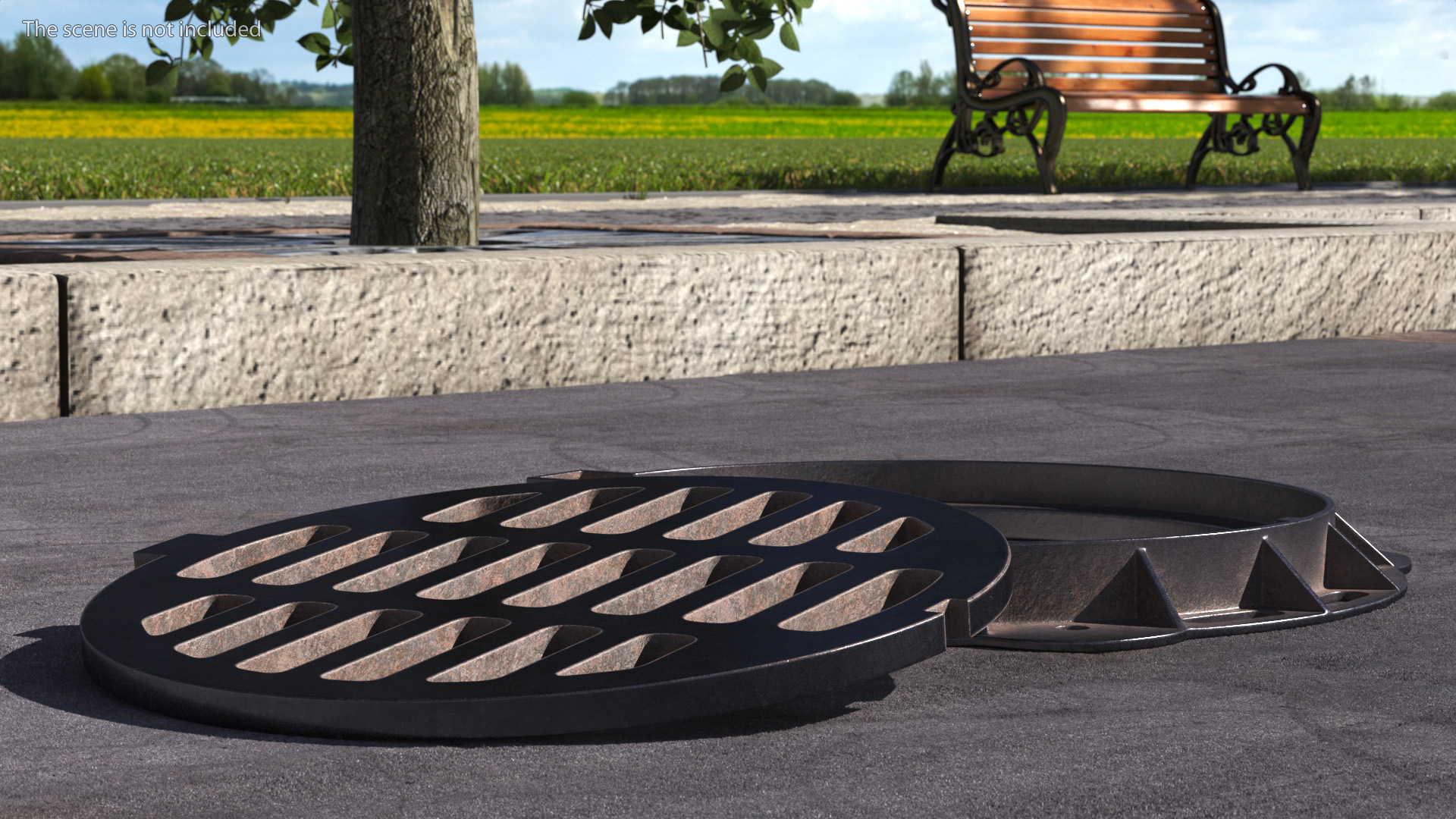 Sewer Cover Lid Old 3D model