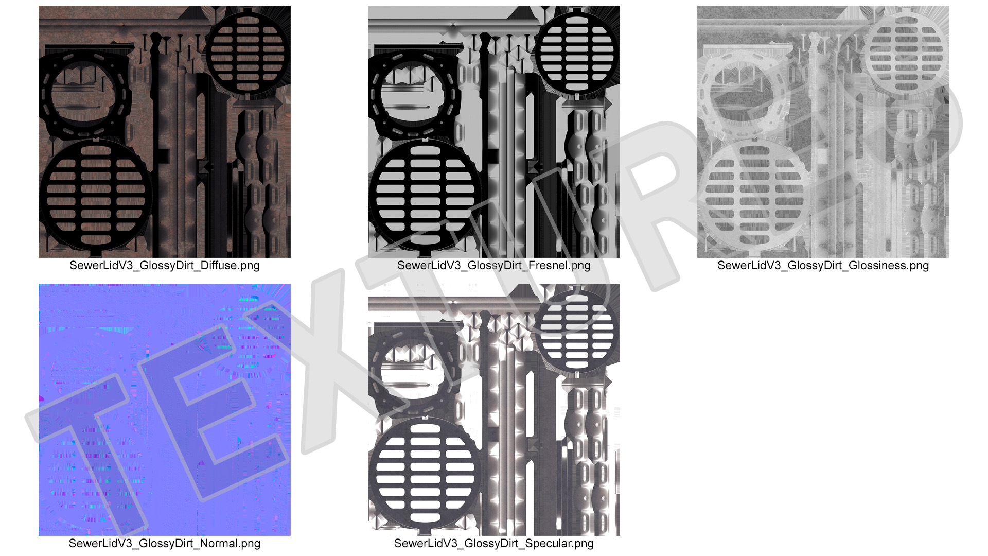 Sewer Cover Lid Old 3D model
