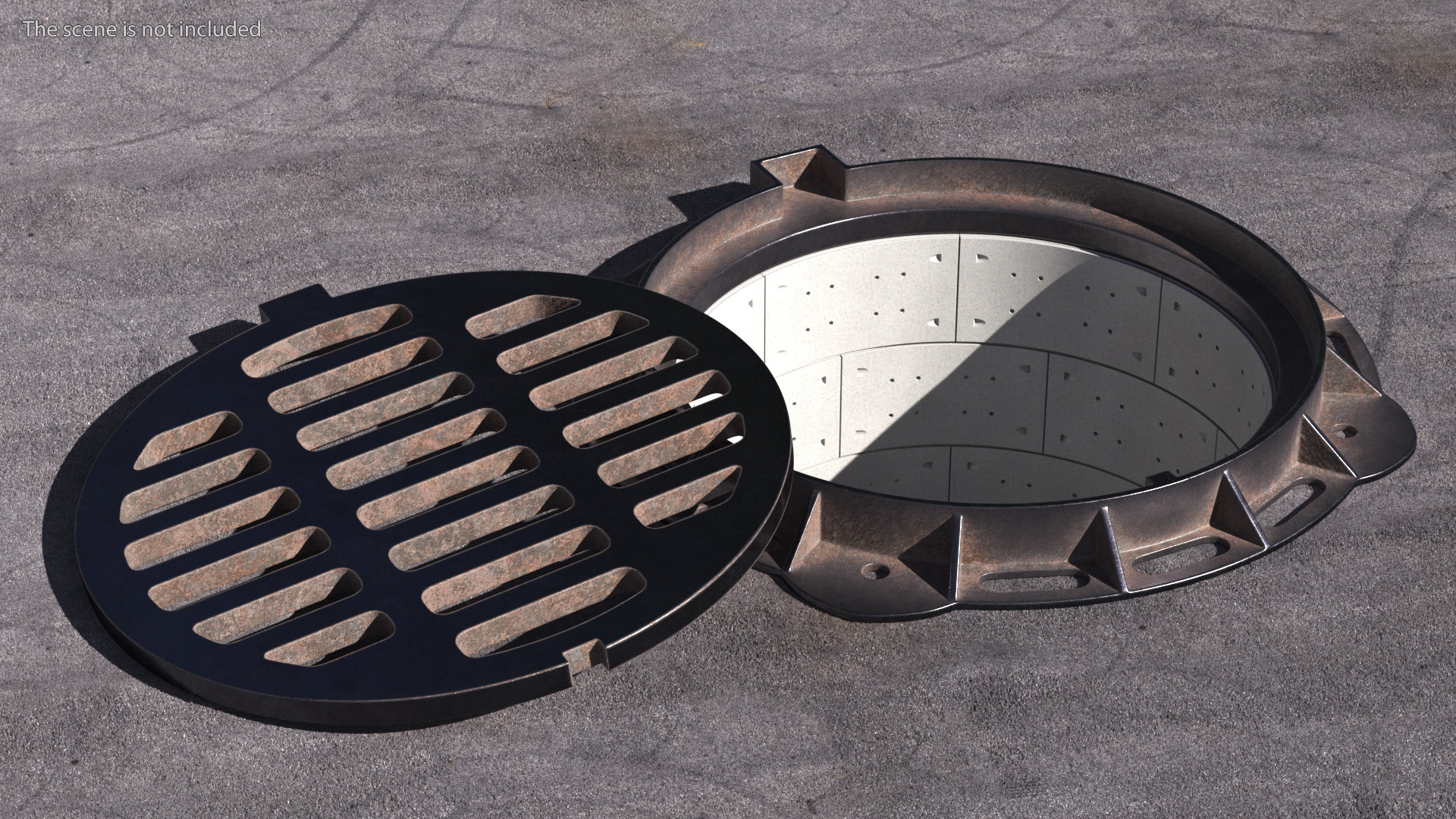Sewer Cover Lid Old 3D model