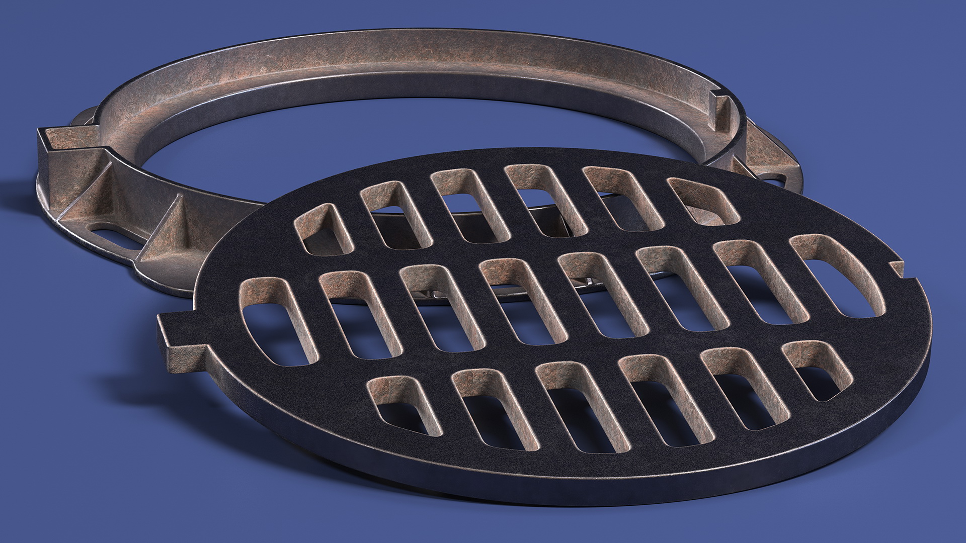 Sewer Cover Lid Old 3D model