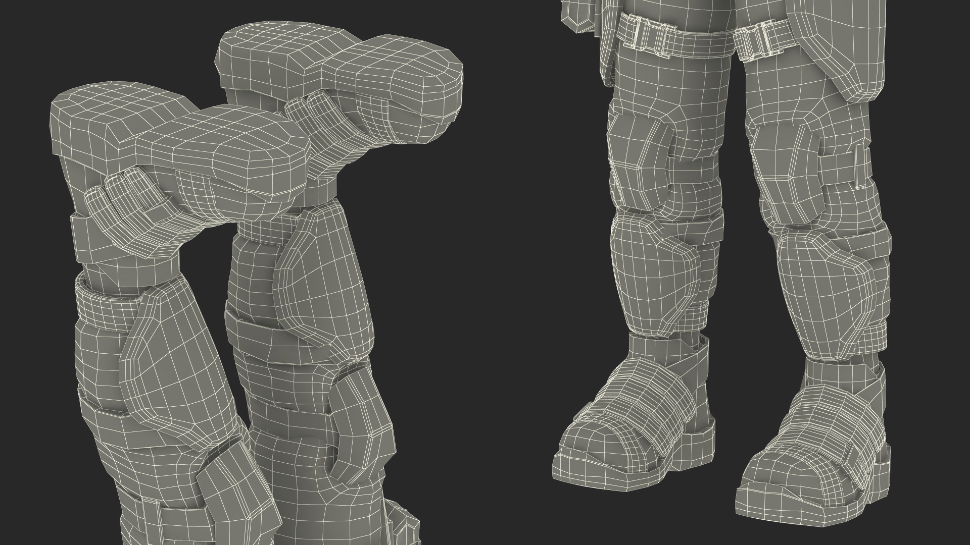 3D model Futuristic Soldier Rigged