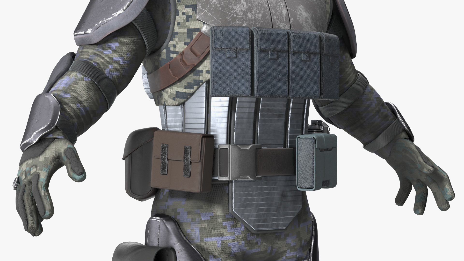 3D model Futuristic Soldier Rigged