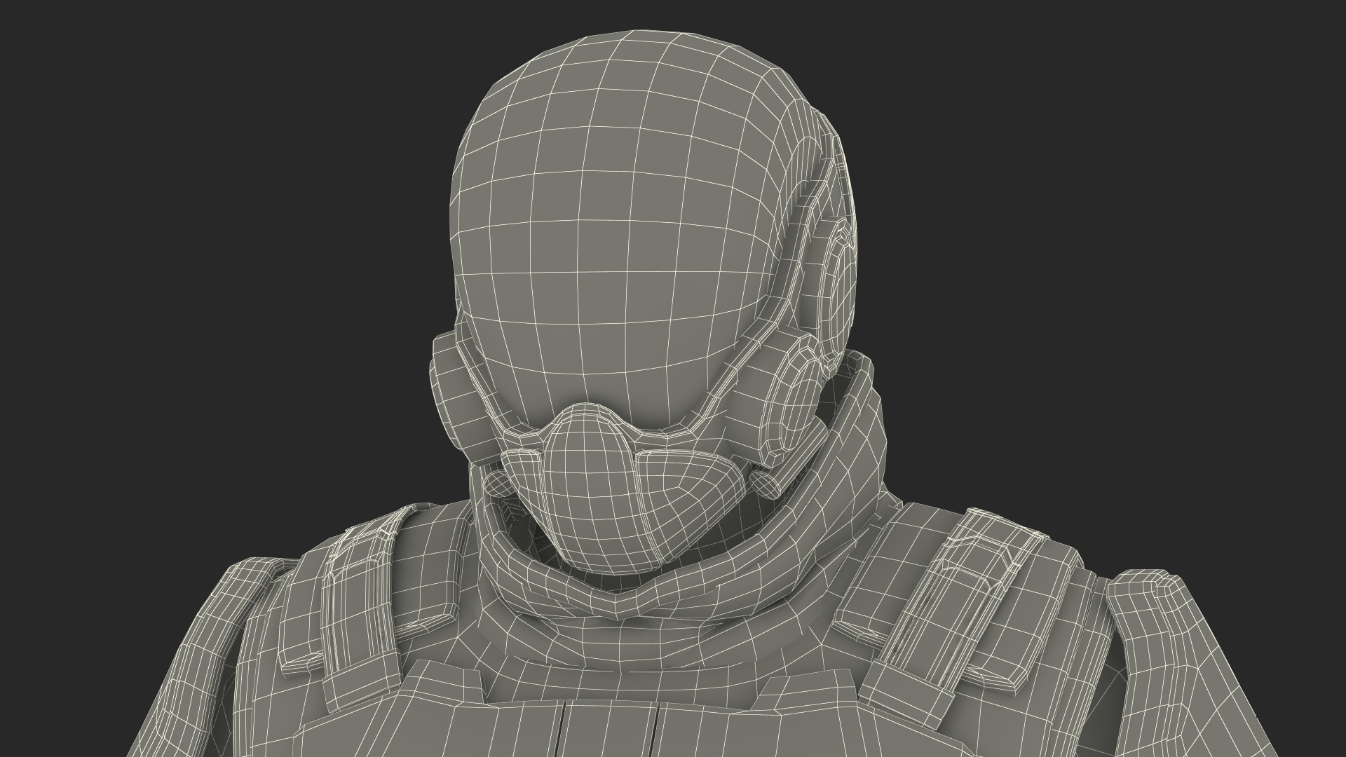 3D model Futuristic Soldier Rigged