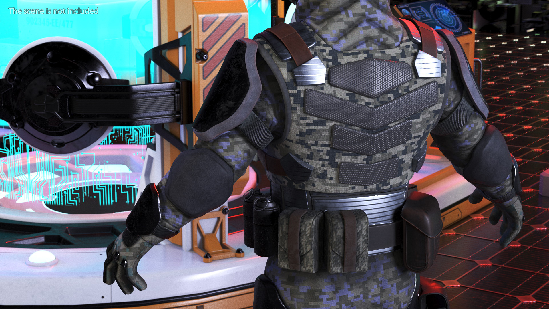 3D model Futuristic Soldier Rigged