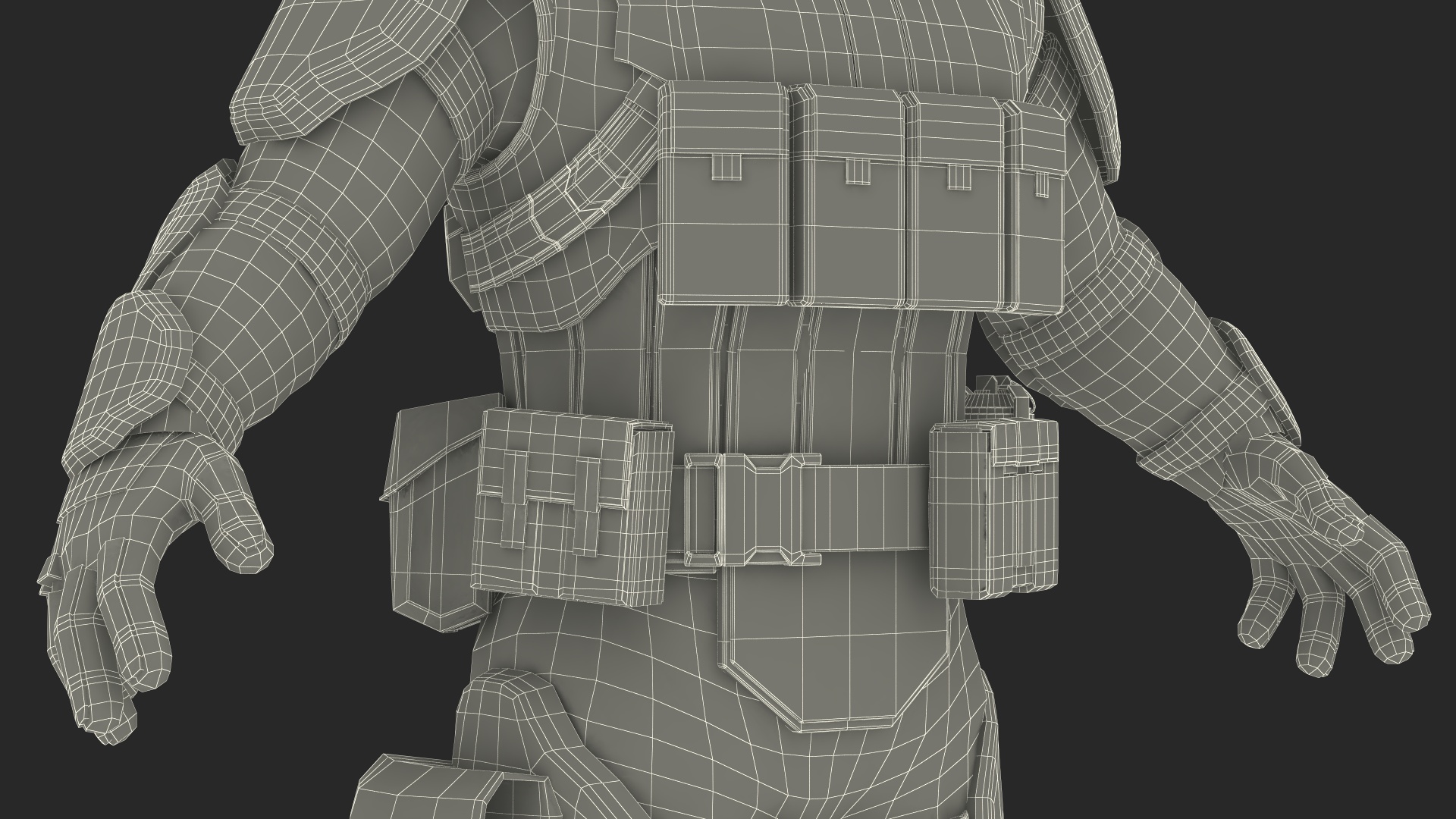 3D model Futuristic Soldier Rigged