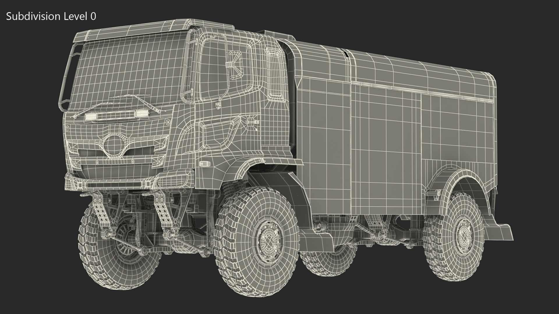 3D Rally Dakar Truck Blue Rigged for Maya model