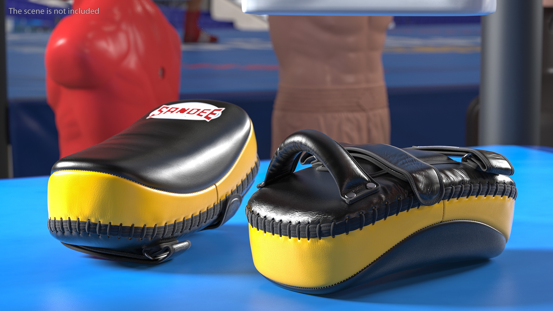 3D Sandee Curved Thai Leather Kick Pads