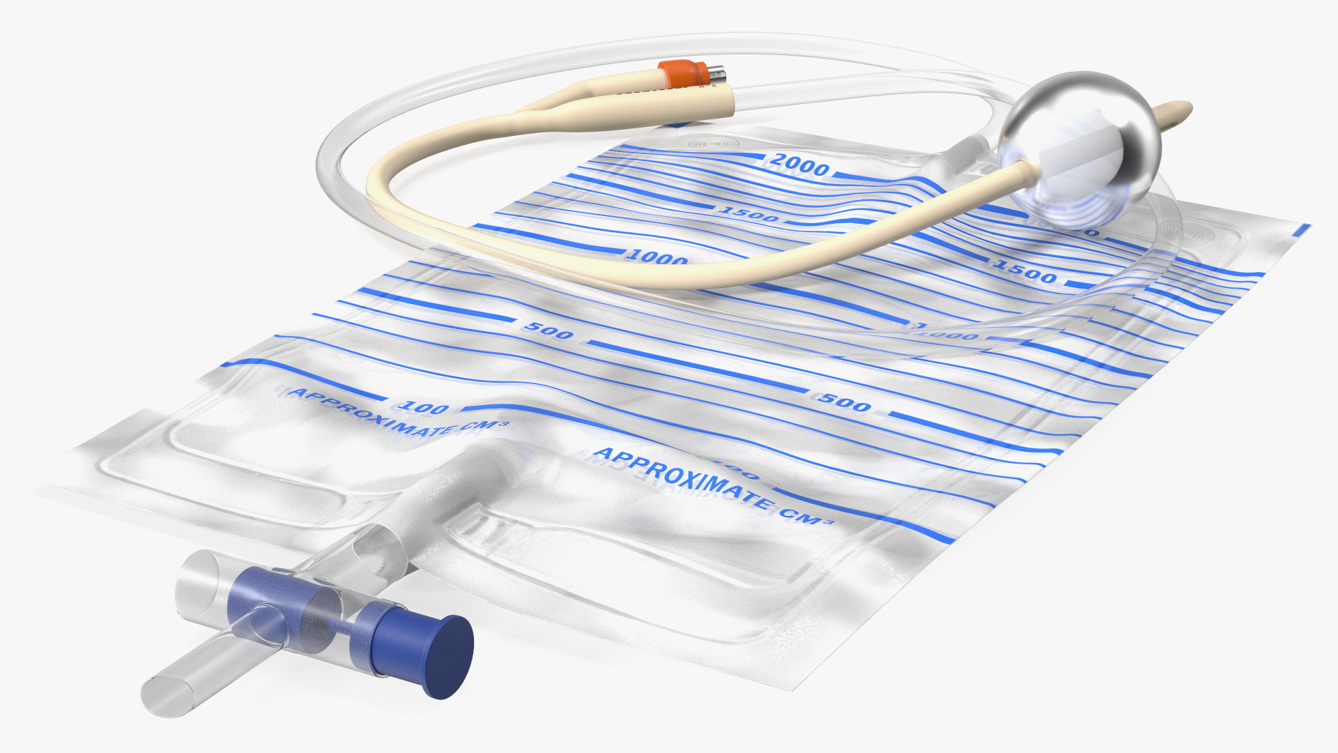 3D model Silicone Coated Idealcare Foley Catheter