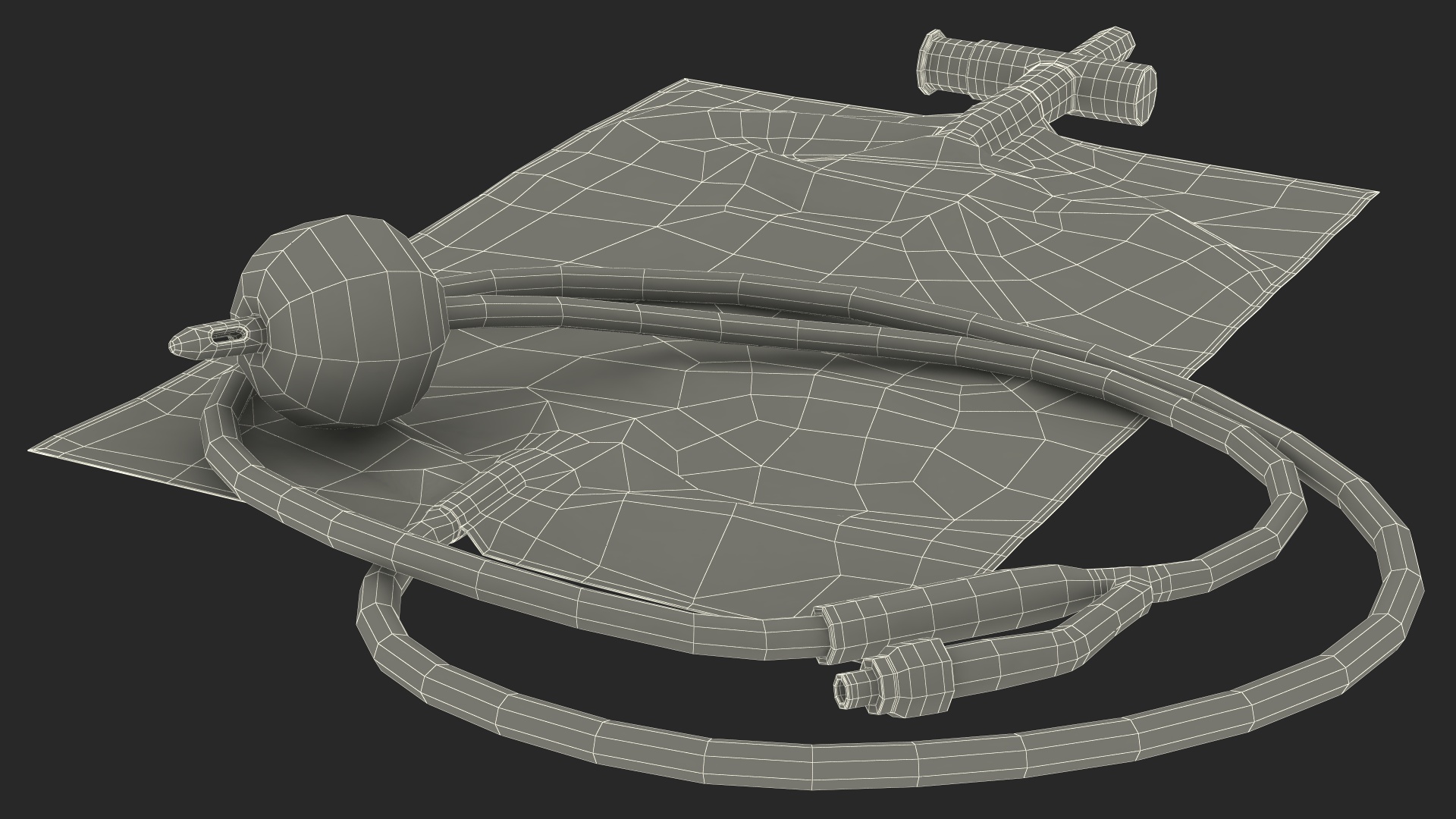 3D model Silicone Coated Idealcare Foley Catheter