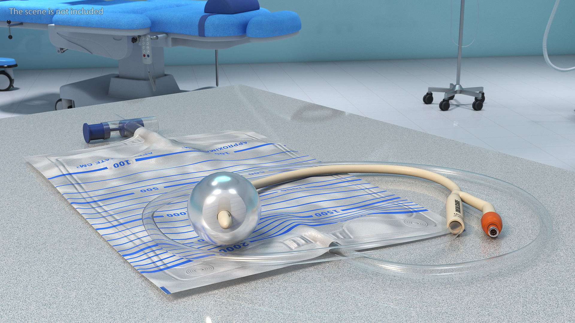 3D model Silicone Coated Idealcare Foley Catheter