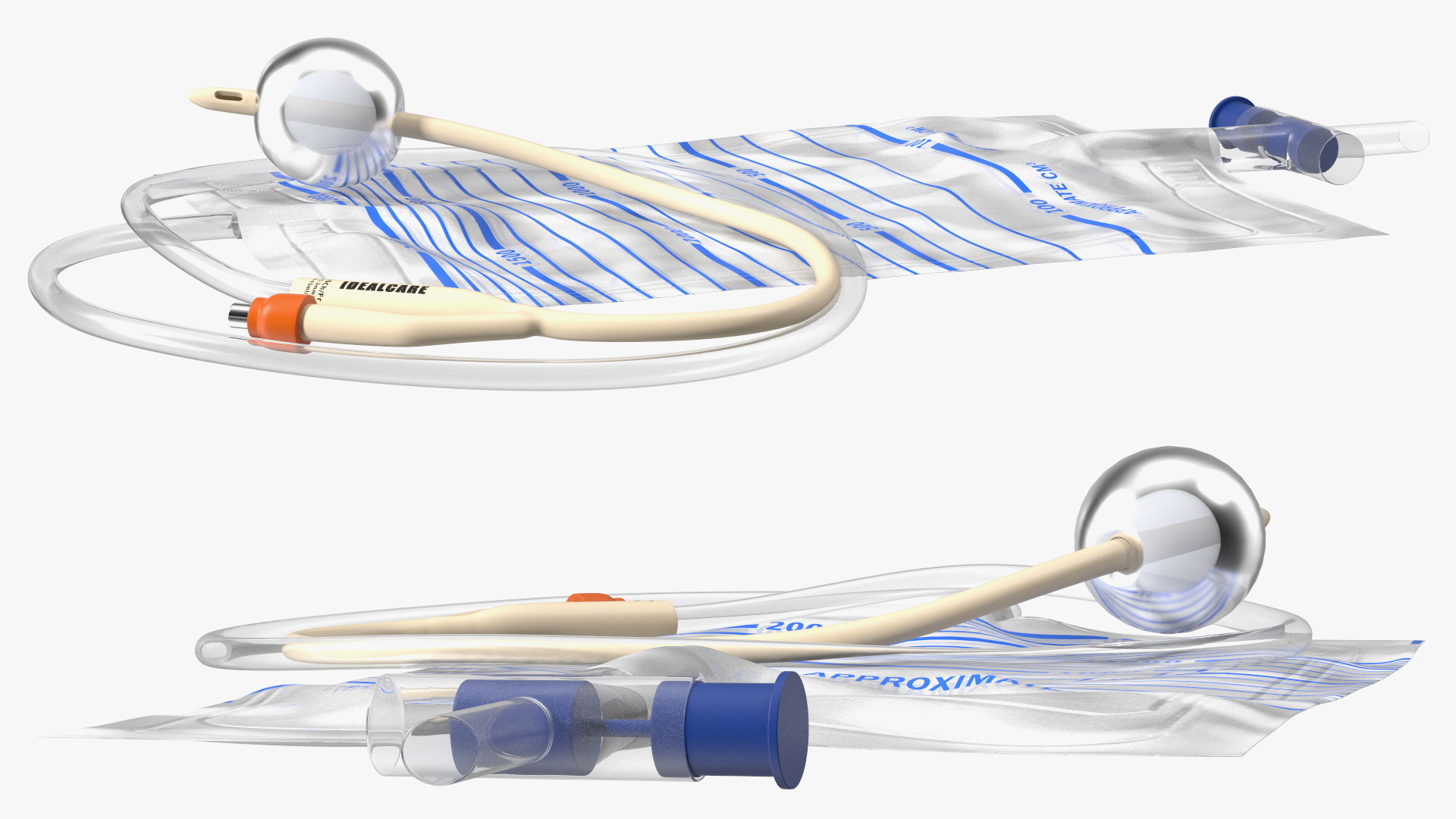 3D model Silicone Coated Idealcare Foley Catheter