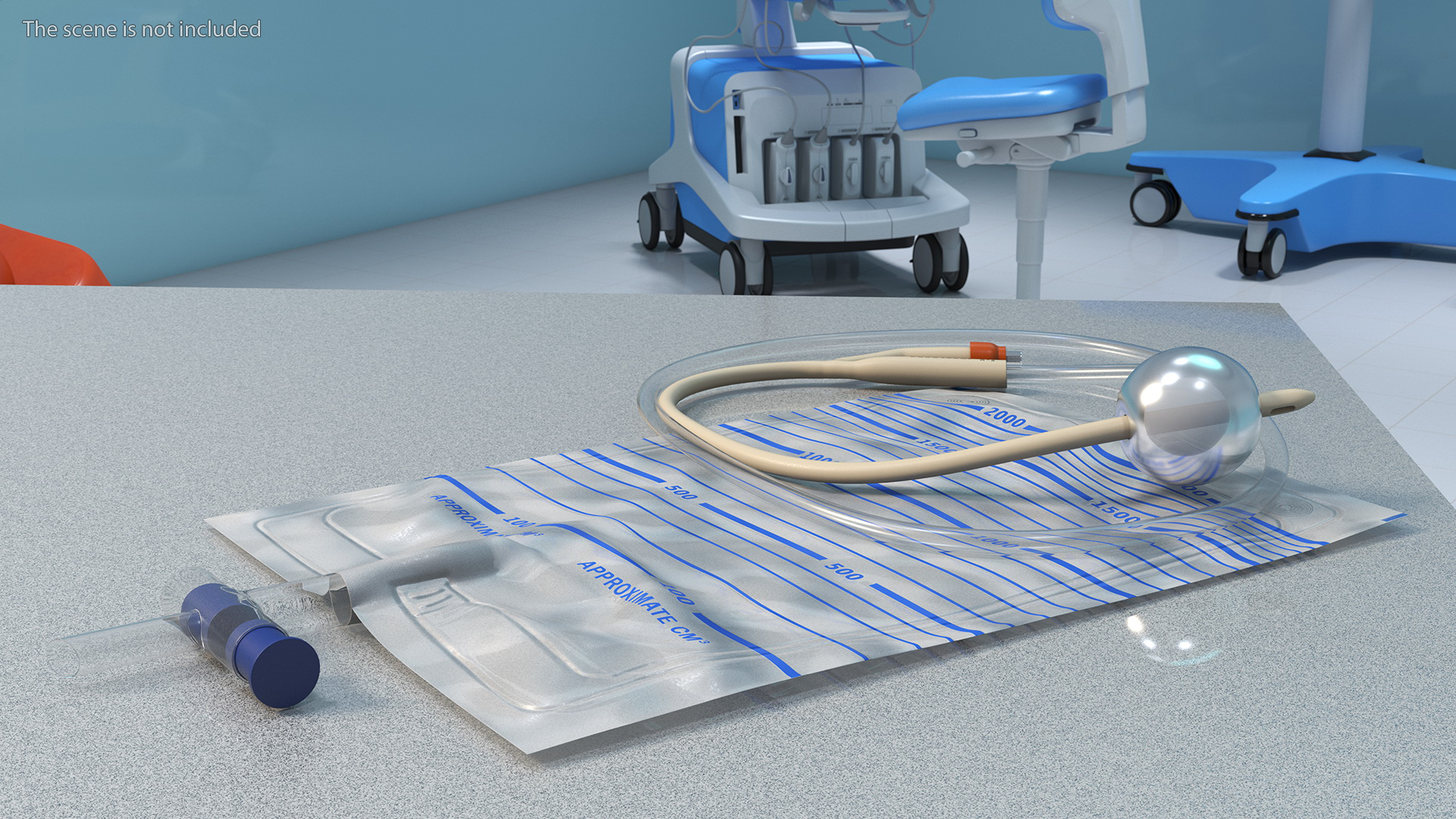 3D model Silicone Coated Idealcare Foley Catheter