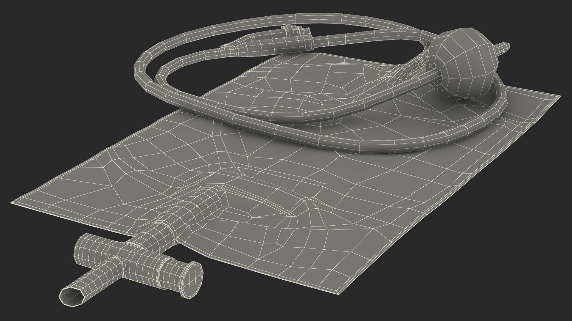 3D model Silicone Coated Idealcare Foley Catheter