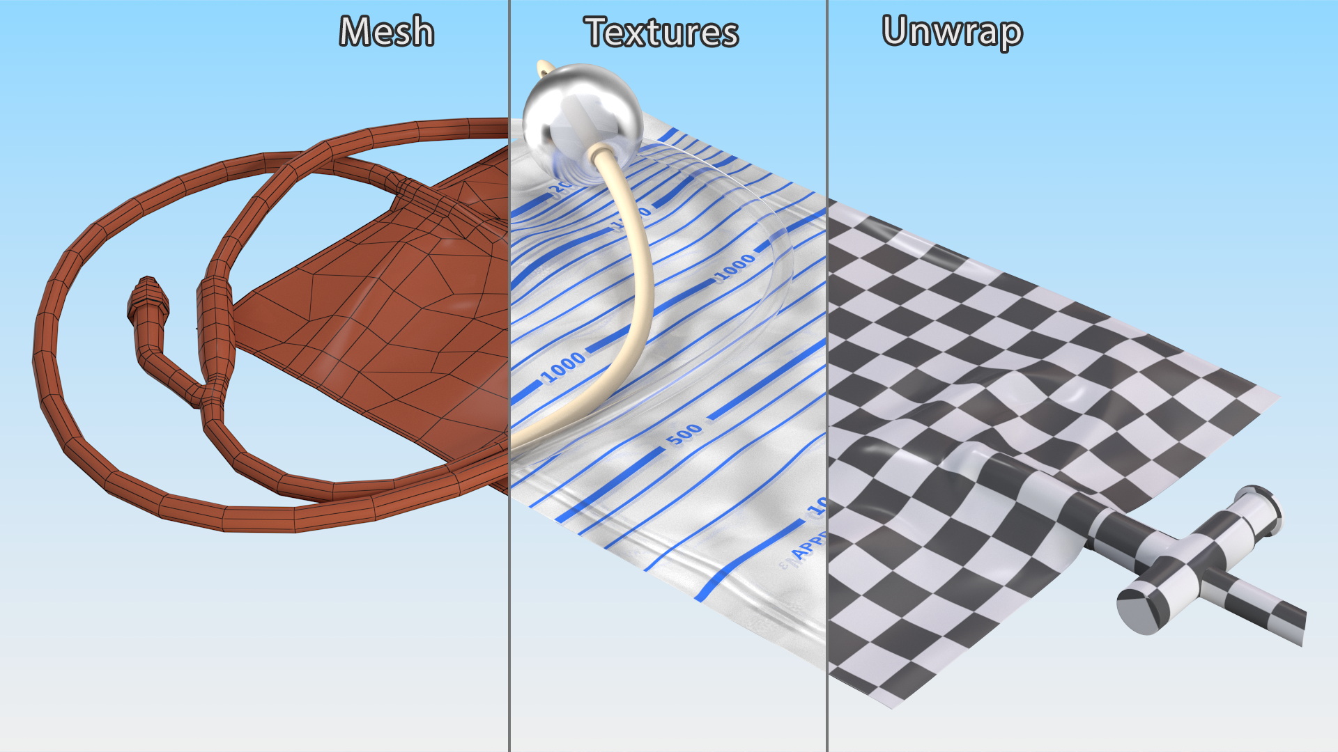3D model Silicone Coated Idealcare Foley Catheter
