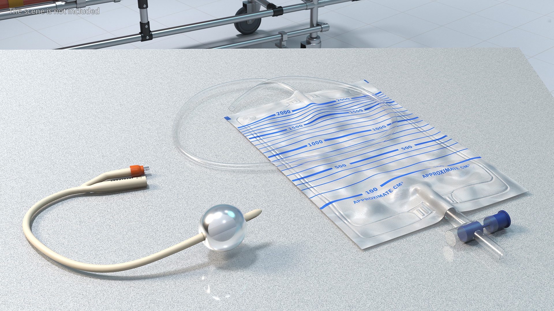 3D model Silicone Coated Idealcare Foley Catheter