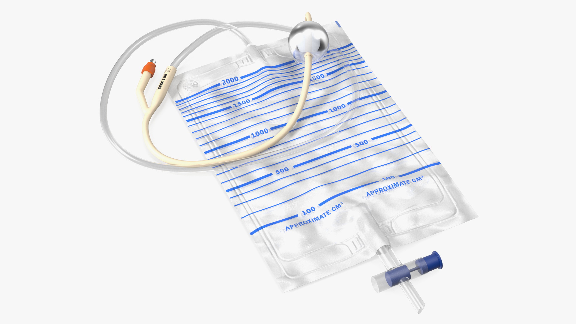 3D model Silicone Coated Idealcare Foley Catheter