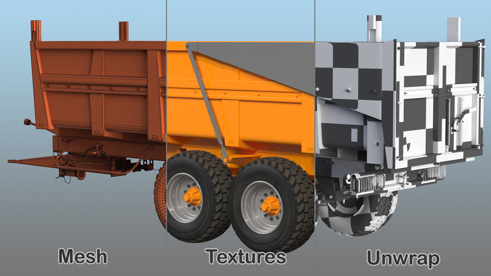 3D model Body Tipper Trailer Clean